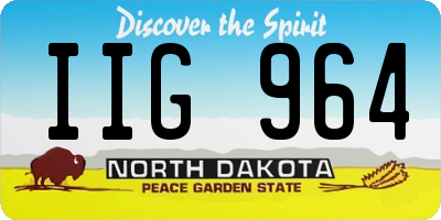 ND license plate IIG964