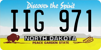 ND license plate IIG971