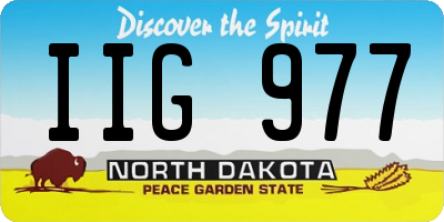 ND license plate IIG977
