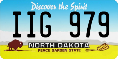 ND license plate IIG979