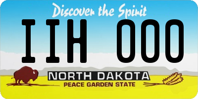 ND license plate IIH000