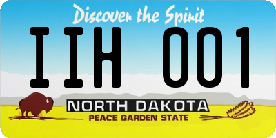 ND license plate IIH001
