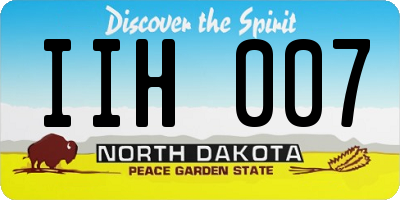ND license plate IIH007