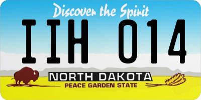 ND license plate IIH014