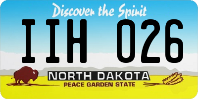 ND license plate IIH026