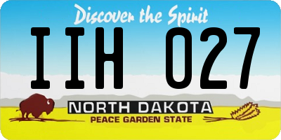 ND license plate IIH027