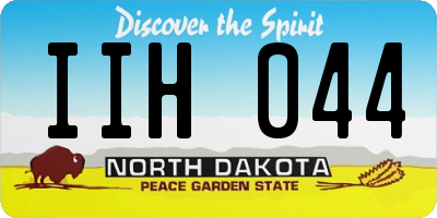 ND license plate IIH044