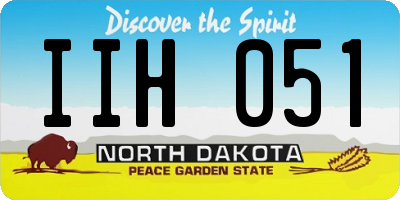 ND license plate IIH051