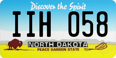 ND license plate IIH058