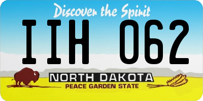 ND license plate IIH062