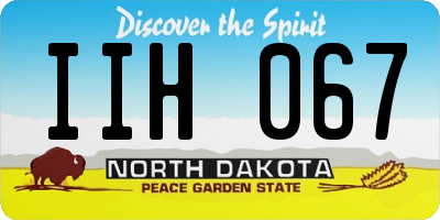 ND license plate IIH067