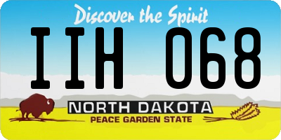 ND license plate IIH068