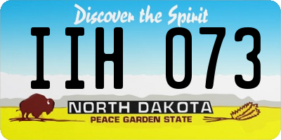 ND license plate IIH073