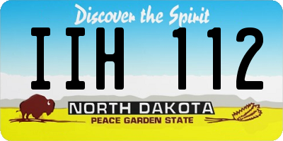 ND license plate IIH112