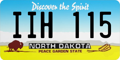 ND license plate IIH115