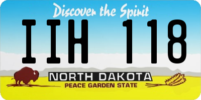 ND license plate IIH118