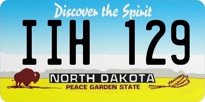 ND license plate IIH129