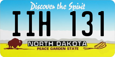 ND license plate IIH131