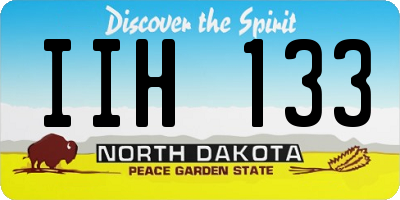 ND license plate IIH133