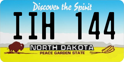 ND license plate IIH144