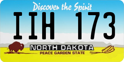 ND license plate IIH173