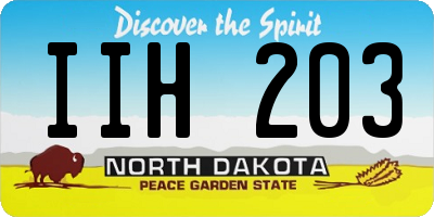 ND license plate IIH203