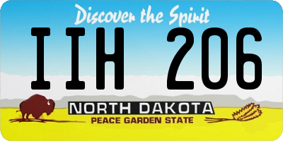 ND license plate IIH206