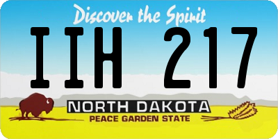 ND license plate IIH217