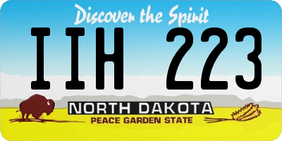 ND license plate IIH223