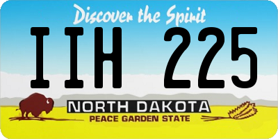 ND license plate IIH225