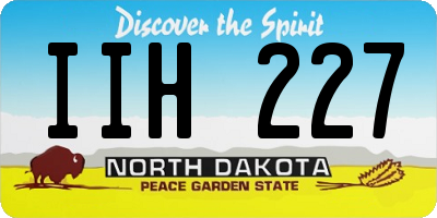ND license plate IIH227