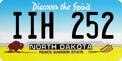 ND license plate IIH252