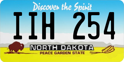 ND license plate IIH254