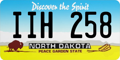 ND license plate IIH258