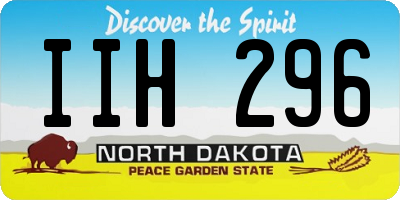 ND license plate IIH296
