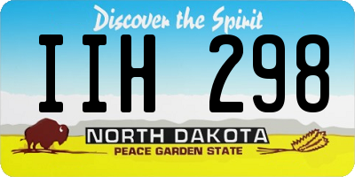 ND license plate IIH298