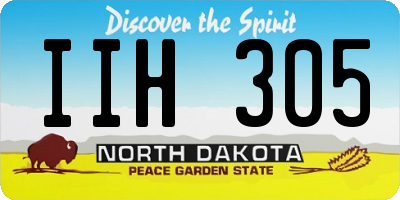 ND license plate IIH305