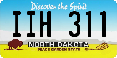 ND license plate IIH311