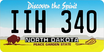 ND license plate IIH340