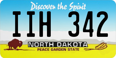 ND license plate IIH342