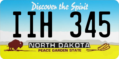 ND license plate IIH345