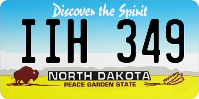 ND license plate IIH349