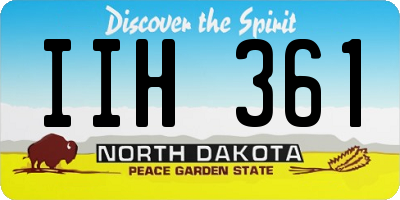 ND license plate IIH361