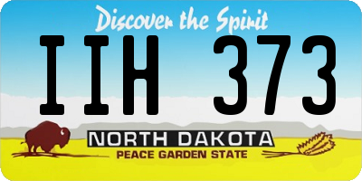ND license plate IIH373