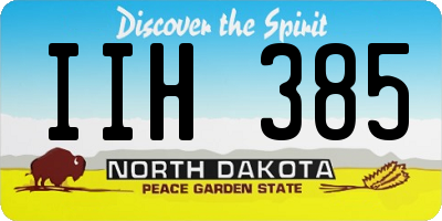 ND license plate IIH385