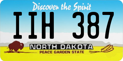 ND license plate IIH387