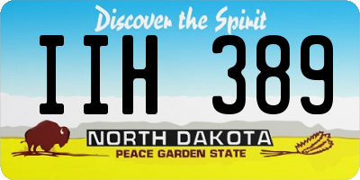 ND license plate IIH389