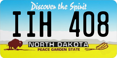 ND license plate IIH408
