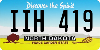 ND license plate IIH419