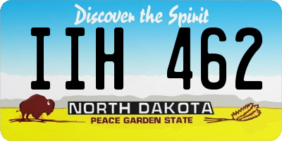 ND license plate IIH462